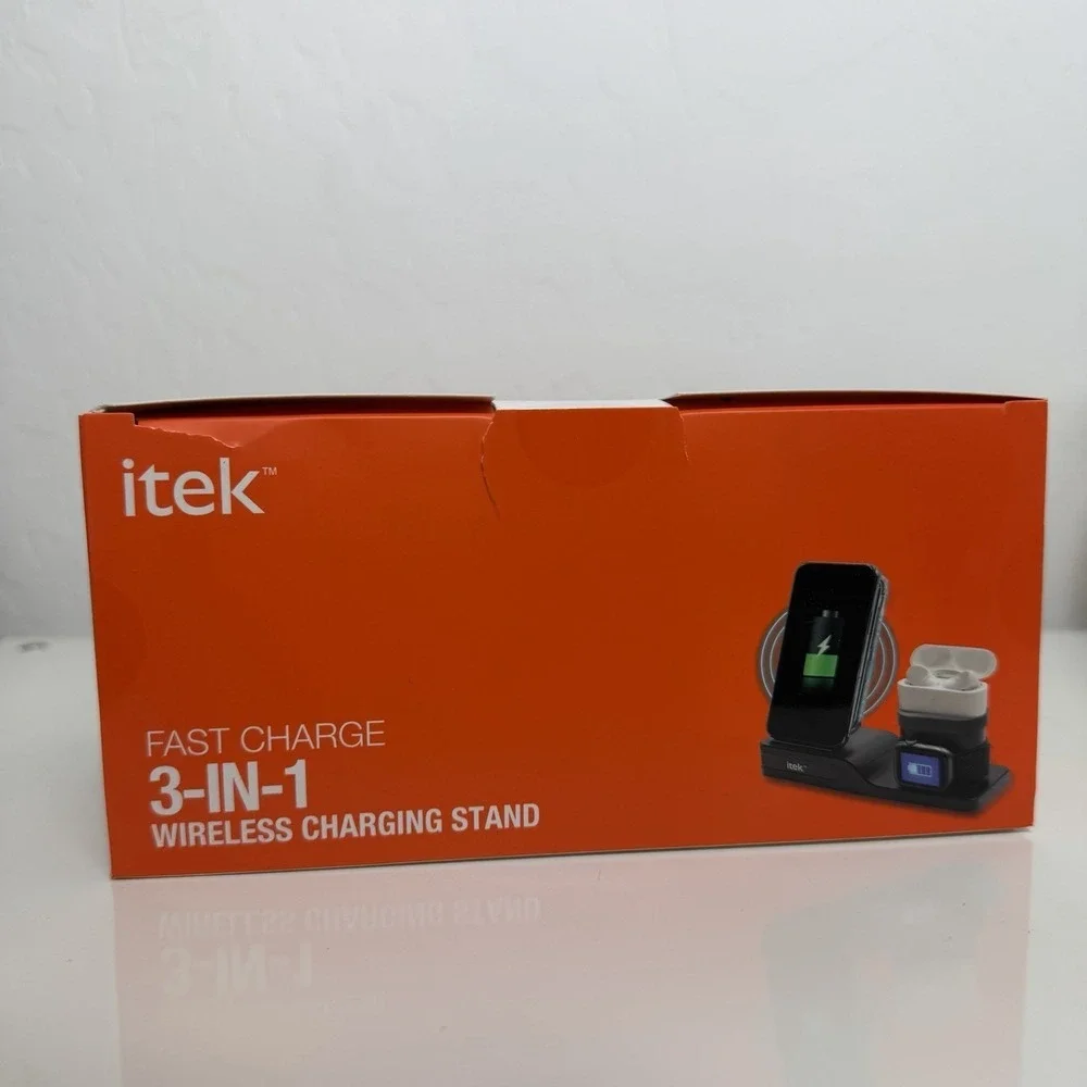 itek Fast Charge 3-In-1 Qi Wireless Charging Stand Charge 3 Devices At‎ Once